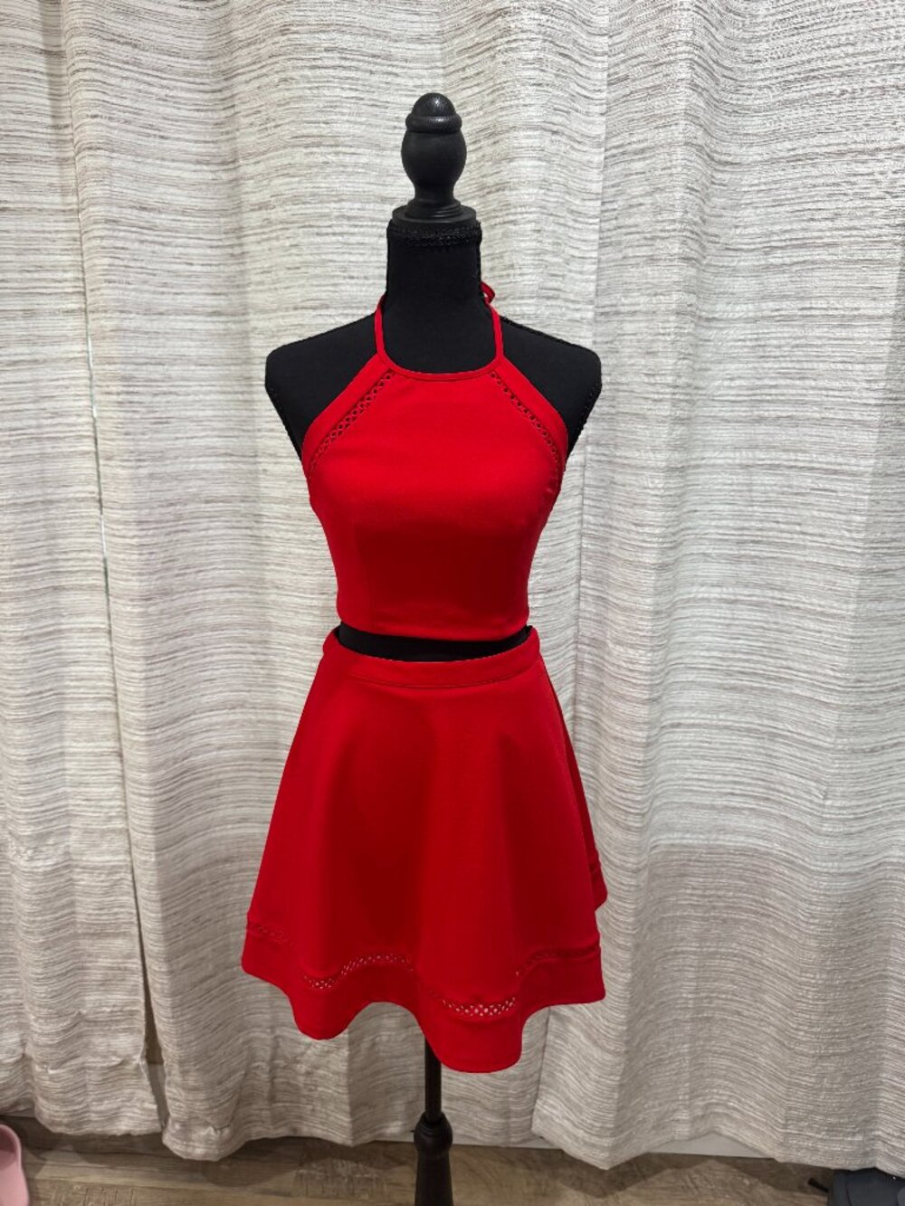 B. Darlin Red Two-Piece Dress Size Small